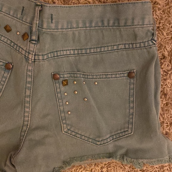 Free People Studded Jean Shorts - Picture 3 of 8
